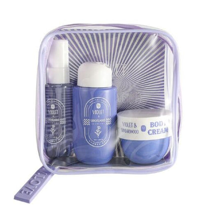 VV Love 3 Piece Mini Set Violet & Sandalwood 40ml Mist+50ml Cream+90ml Shower Gel