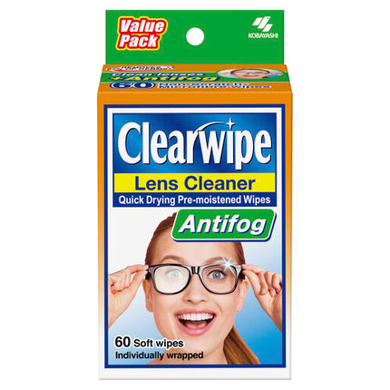 Clearwipe Antifog Lens Cleaner Wipe 60 Pack