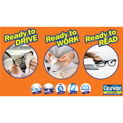 Clearwipe Lens Cleaner Wipes 20 Pack