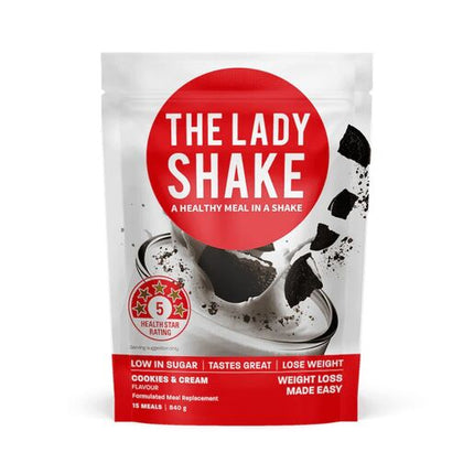 The Lady Shake Meal Replacement Cookies And Cream 840g