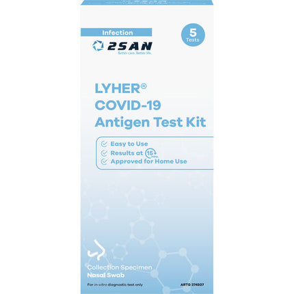 2San Covid-19 Rapid Antigen Test Kit 5 Pack