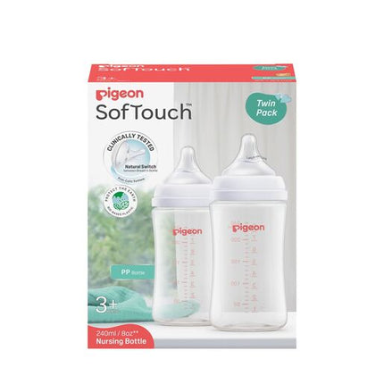 Pigeon SOFTOUCH BPP NURSING BOTTLE PP 240ML TWIN PACK