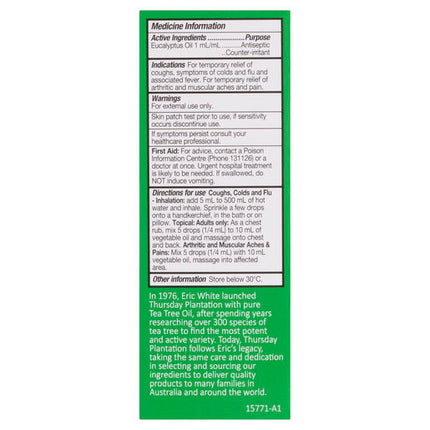 Thursday Plantation Eucalyptus Oil Pure 100mL