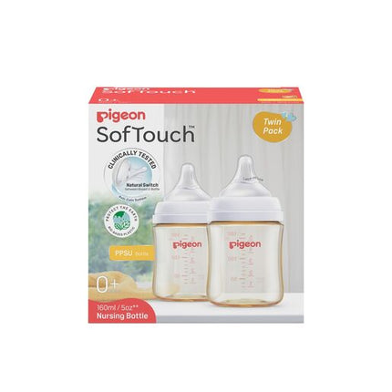 Pigeon SOFTOUCH BPP NURSING BOTTLE PPSU 160ML TWIN PACK L