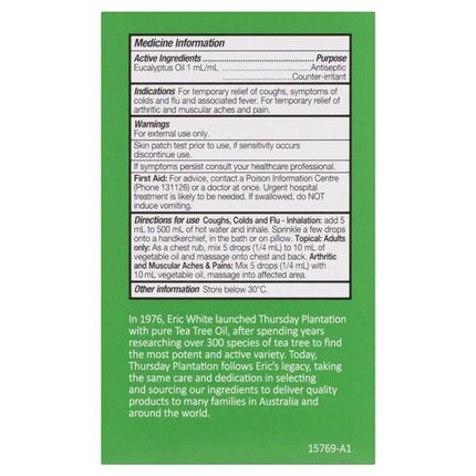Thursday Plantation Eucalyptus Oil Pure 50ml