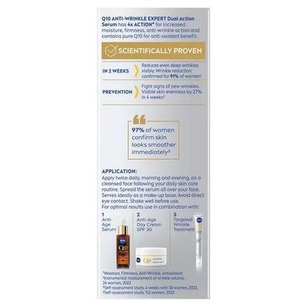 Nivea Q10 Anti-Wrinkle Expert Dual Action Serum 30ml