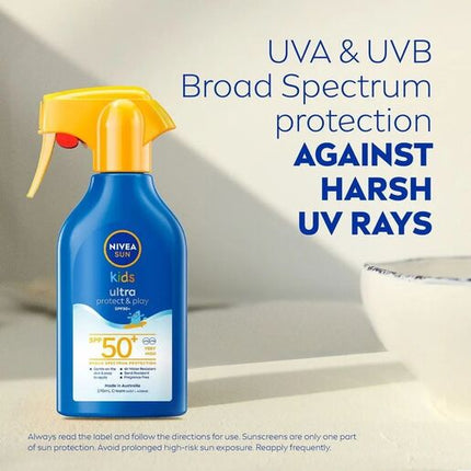Nivea Sun Kids Ultra Protect & Play Sunscreen SPF50+ 270 ml