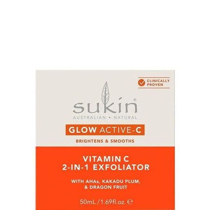 Sukin Glow Active-C Vitamin C 2-in-1 Exfoliator 50ml