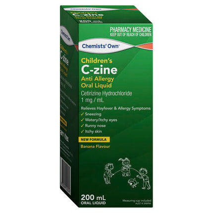 Chemists' Own Children's C-Zine Anti Allergy Oral Liquid 200mL