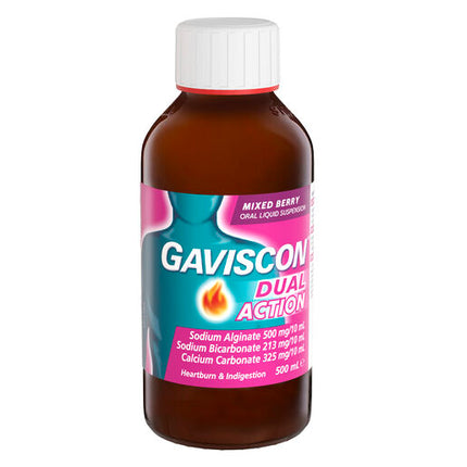 Gaviscon Liquid Dual Action Mixed Berry 500ml