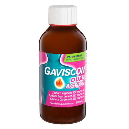 Gaviscon Liquid Dual Action Peppermint 500ml
