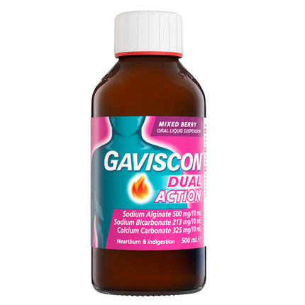 Gaviscon Liquid Dual Action Mixed Berry 500ml