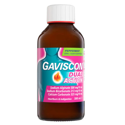 Gaviscon Liquid Dual Action Peppermint 500ml