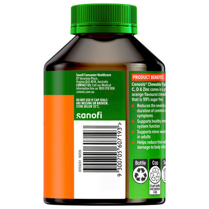 Cenovis Triple Action Vit C, D & Zinc 120 Chewable Tablets