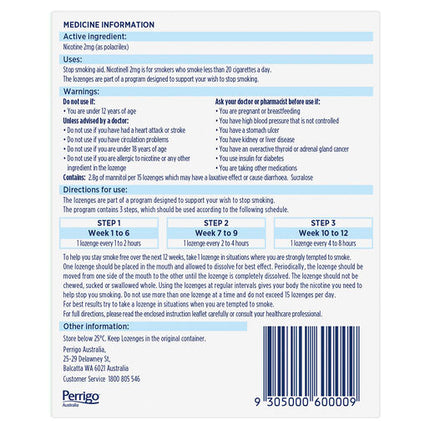 Nicotinell Mini Lozenge Regular Strength 81 Pack 2mg
