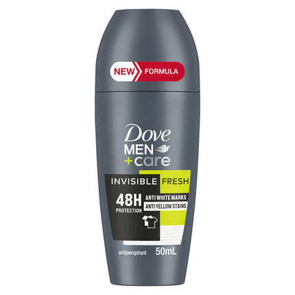 Dove Men Antiperspirant Deodorant Roll-On Invisible Fresh 48 Hr 50ml