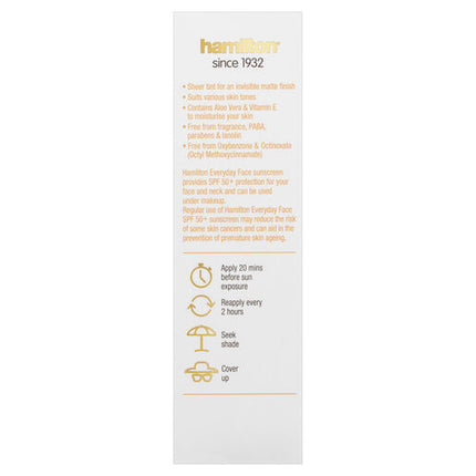 Hamilton Sun Everyday Face Cream SPF 50+ 75g