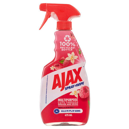 Ajax Spray n' Wipe Multi-Purpose Cleaner Trigger 475mL Vanilla & Berries Surface Spray