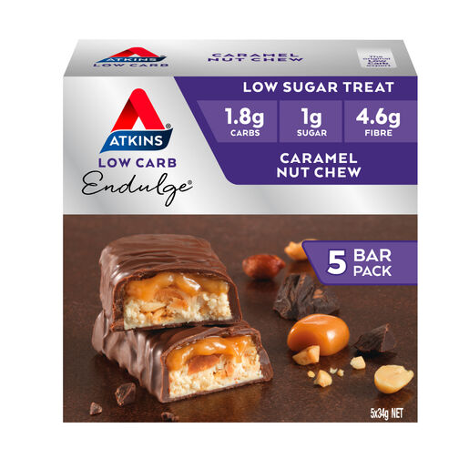 Atkins Endulge Caramel Nut Chew Bar 5 Pack