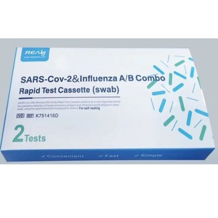 SARS-Cov-2 & Influenza AB Combo Rapid Antigen Test Cassette (Swab) 2 Tests