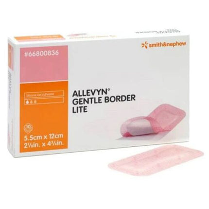Allevyn Gentle Border Dressing Lite 5cm x 5cm Box of 10