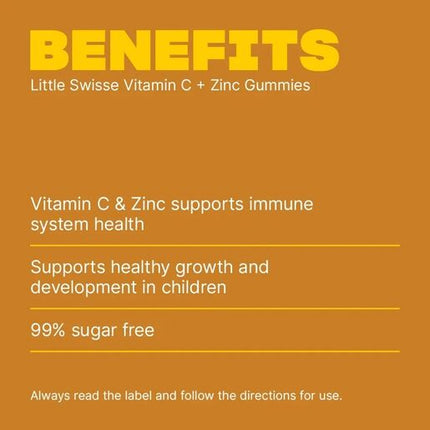 Little Swisse Vitamin C + Zinc Gummies 40 Pack