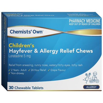 Chemists' Own Children's Hayfever & Allergy Relief Chews 30 Chewable Tablets