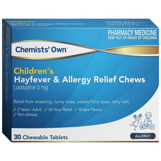 Chemists' Own Children's Hayfever & Allergy Relief Chews 30 Chewable Tablets