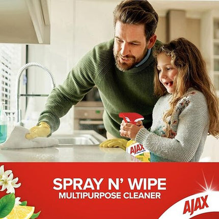 Ajax Spray n' Wipe Multi-Purpose Cleaner Trigger Antibacterial Disinfectant 500mL Lemon Citrus