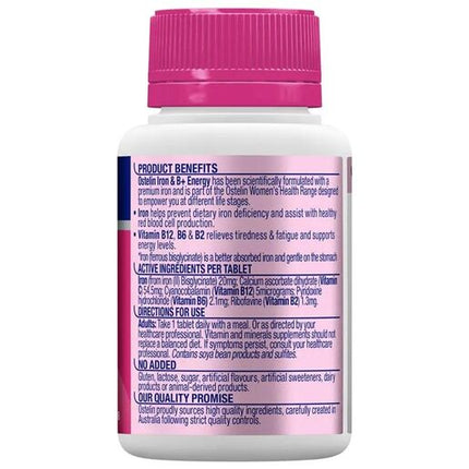 Ostelin Iron & B+ Energy Tablets 30
