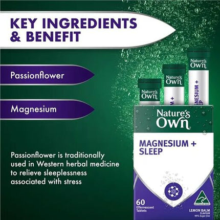 Nature's Own Magnesium + Sleep Effervescent Tablets 60