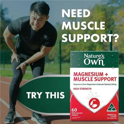 Nature's Own Magnesium + Muscle Support Effervescent Tablets 60