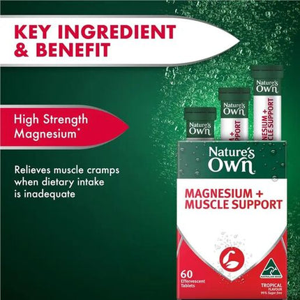 Nature's Own Magnesium + Muscle Support Effervescent Tablets 60