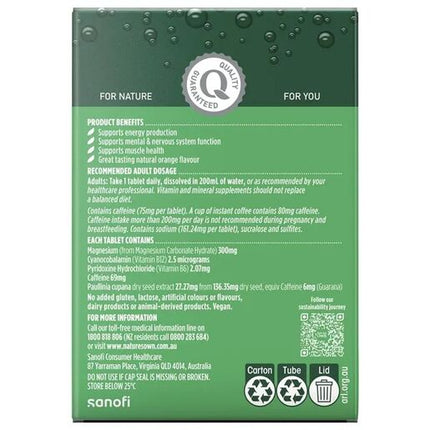Nature's Own Magnesium + Energy Effervescent Tablets 60