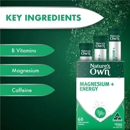 Nature's Own Magnesium + Energy Effervescent Tablets 60