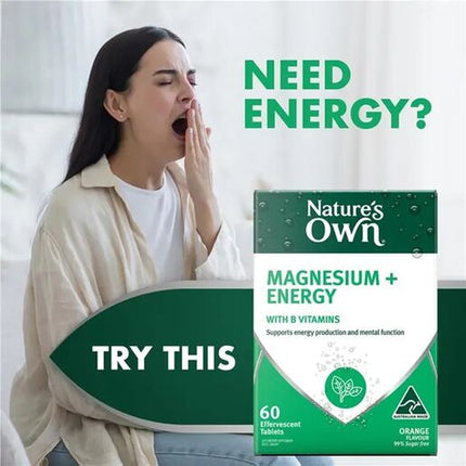 Nature's Own Magnesium + Energy Effervescent Tablets 60