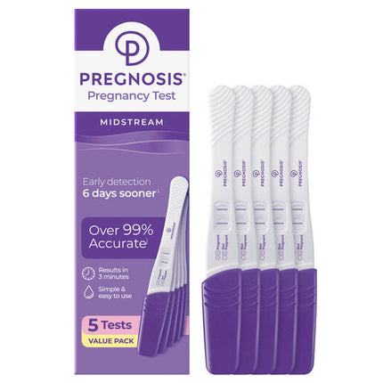 Pregnosis Pregnancy Test Midstream 5 Value Pack
