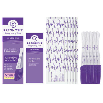 Pregnosis Pregnancy Test Midstream 5 Value Pack