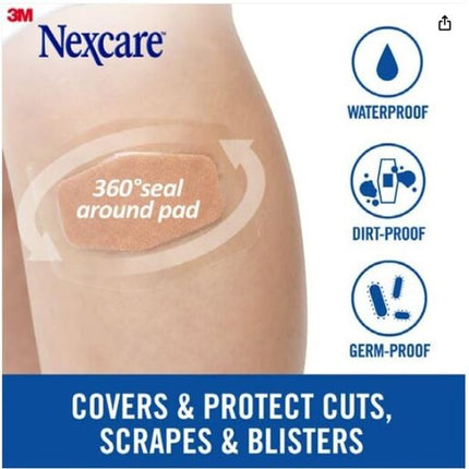 Nexcare Waterproof Strips Clear Assorted 30 Pack