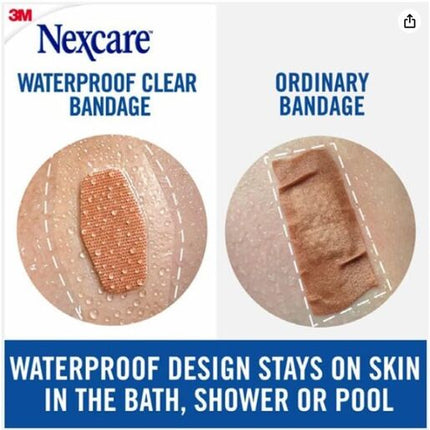 Nexcare Waterproof Strips Clear Large 10 Pack
