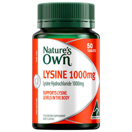 Nature's Own Lysine 1000mg 50 Tablets
