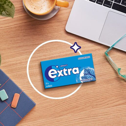 Wrigley Extra Peppermint Sugar Free Chewing Gum 14 Pieces 27g