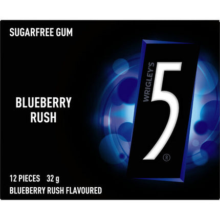 Wrigley 5 Gum Blueberry Sugar Free Gum 12pc 32g