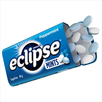Wrigley Eclipse Peppermint Flavoured Sugar Free Mints Tin 40g