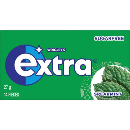 Wrigley Extra Spearmint Sugar Free Chewing Gum 14 Pieces 27g