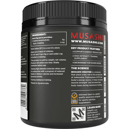 Musashi Creatine Monohydrate Powder Unflavoured 350g