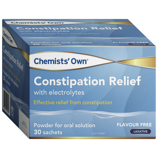 Chemists' Own Constipation Relief With Electrolytes Macrogol 13.125g Sachet 30