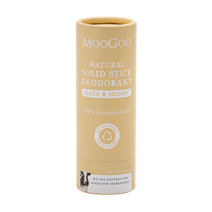 MooGoo Natural Solid Stick Deodorant Oats & Honey 65g