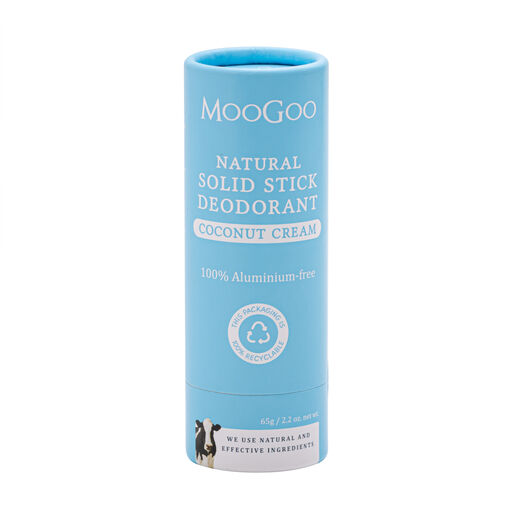 MooGoo Natural Solid Stick Deodorant Coconut Cream 65g