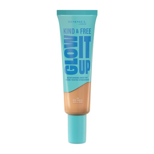 Rimmel London Kind & Free Glow It Up Moisturising Skin Tint, 150, Rose Vanilla 30Ml